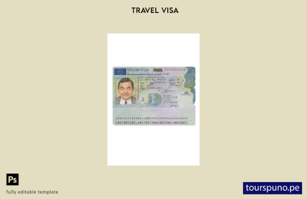 Plantilla de visa Schengen para Noruega lista para imprimir